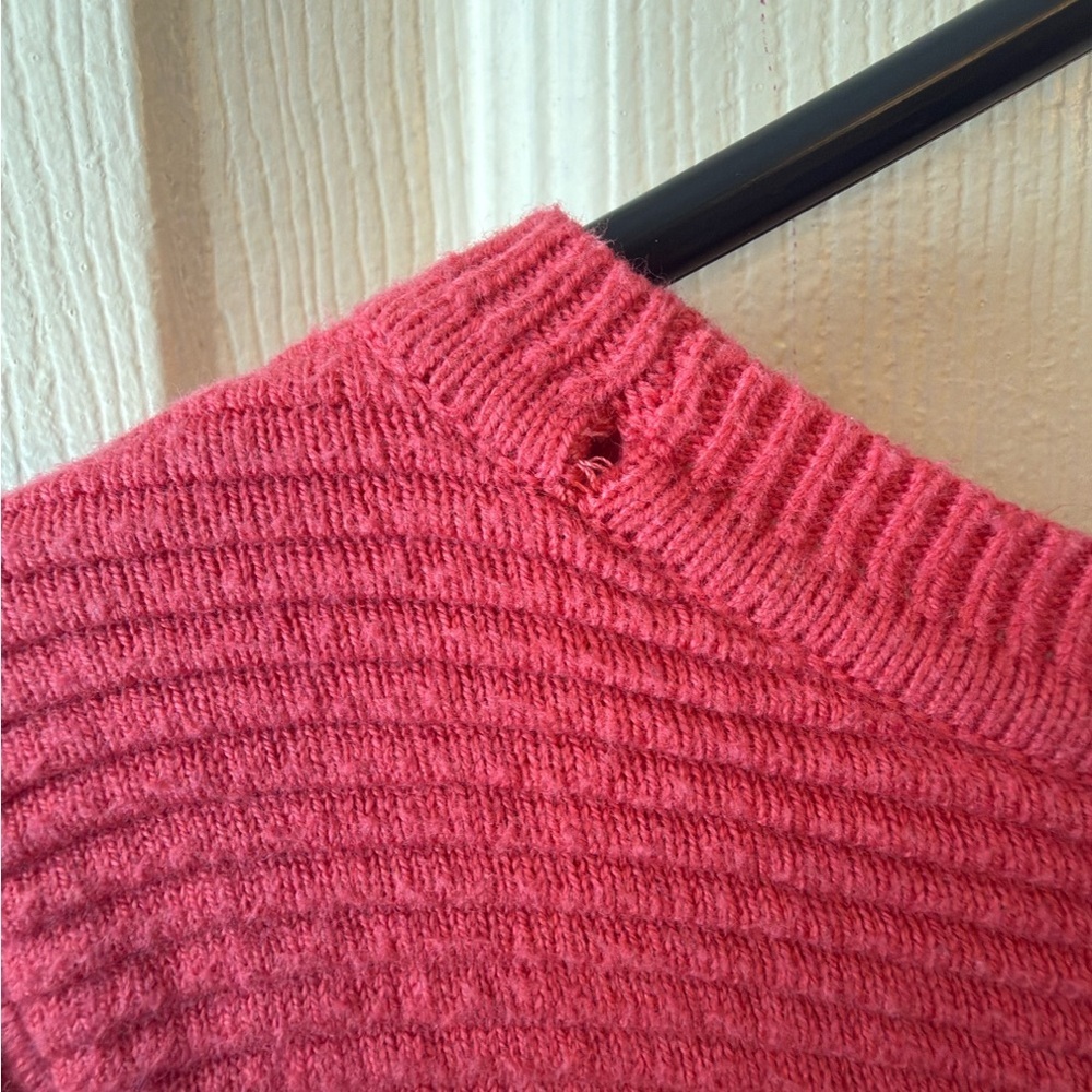 Talbots Pink Ribbed Boat Neck Sweater Women’s Medium Preppy Classic Knit - Picture 6 of 7